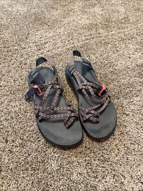 Chaco Women’s Sandals with Coral-Patterned Straps size 10